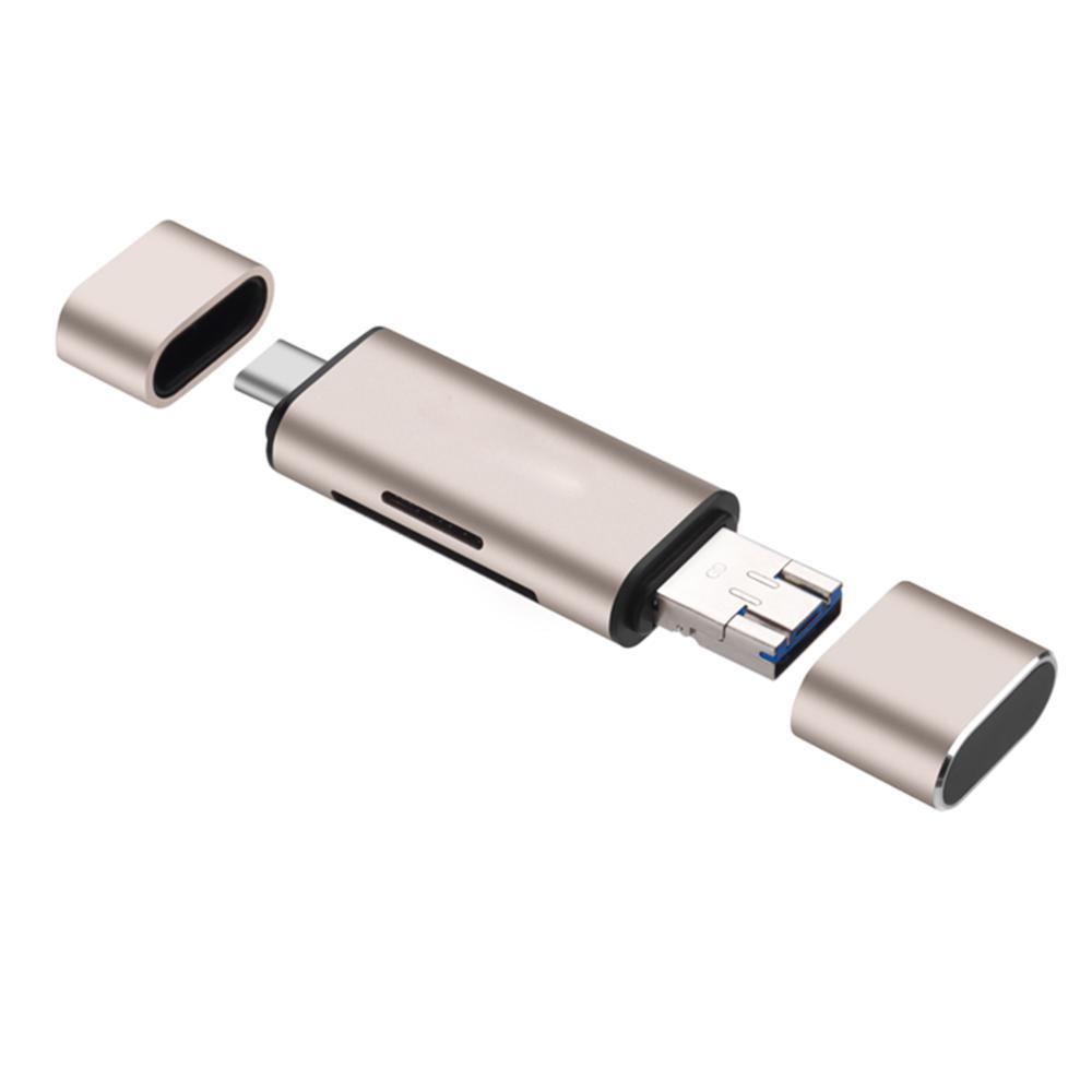 Multi-function OTG card reader SD Card Reader 2-in-1, USB C Dual Slot Flash Card Adapter, Sturdy High-Speed Micro SD Memory Card Reader for SD, MicroSD, SDHC, SDXC, MMC for iPhone 16, MacBook, iPad Pro, Galaxy